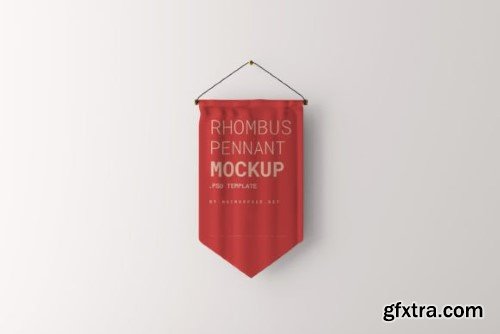 Rhombus Pennant Mockup