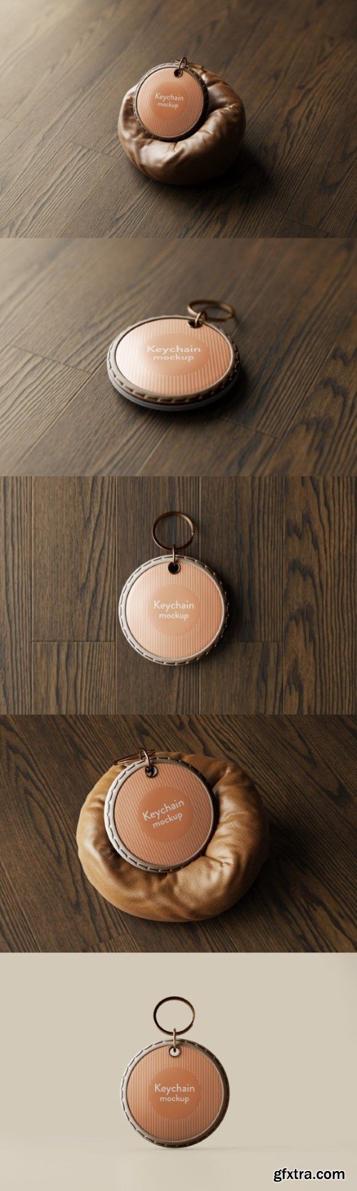 Round Keychain Mockup