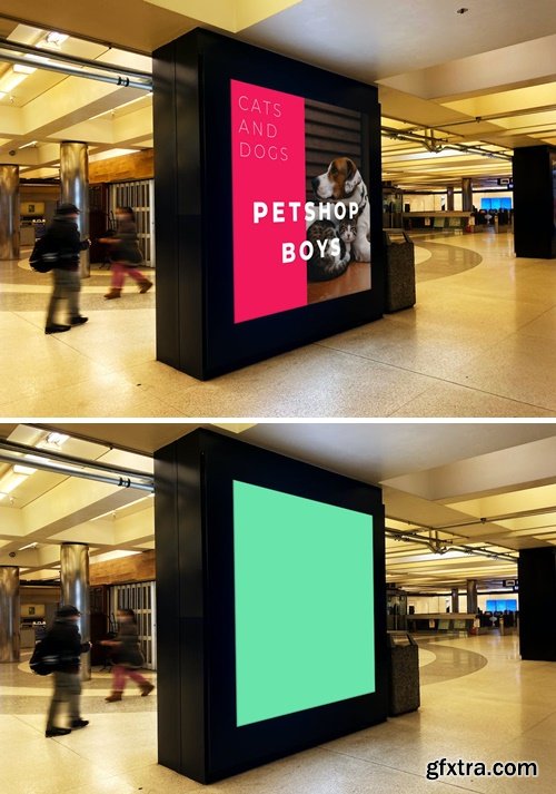 Subway Station Sign Mockup 55YAAGR