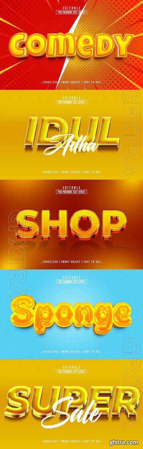 Psd style text effect editable set vol 316 