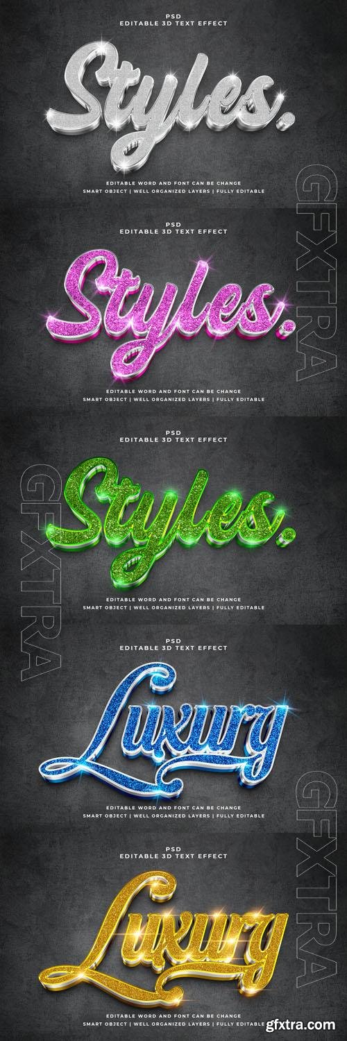 Psd style text effect editable set vol 314 