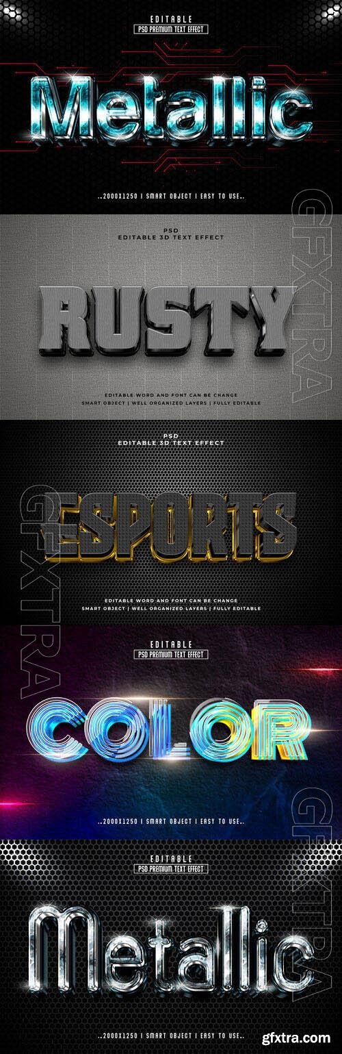 Psd style text effect editable set vol 317 