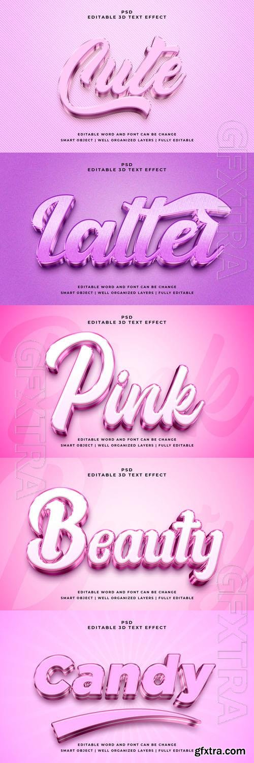 Psd style text effect editable set vol 309 