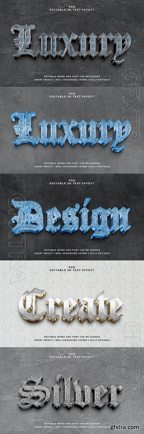 Psd style text effect editable set vol 307 