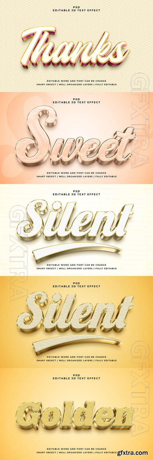 Psd style text effect editable set vol 306 