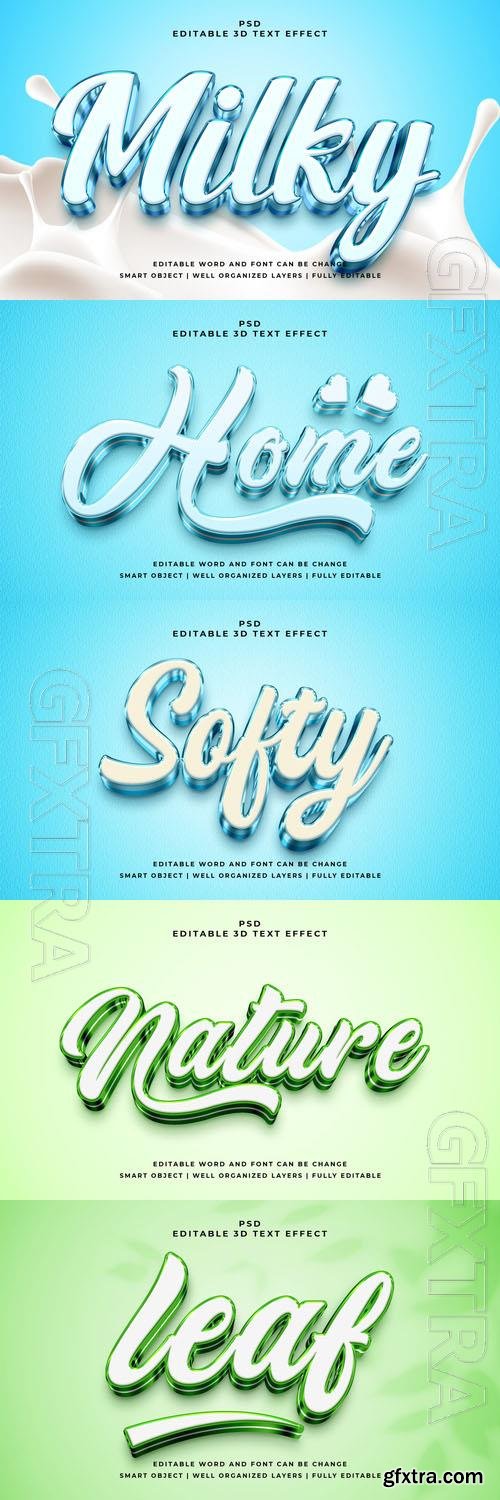 Psd style text effect editable set vol 304 