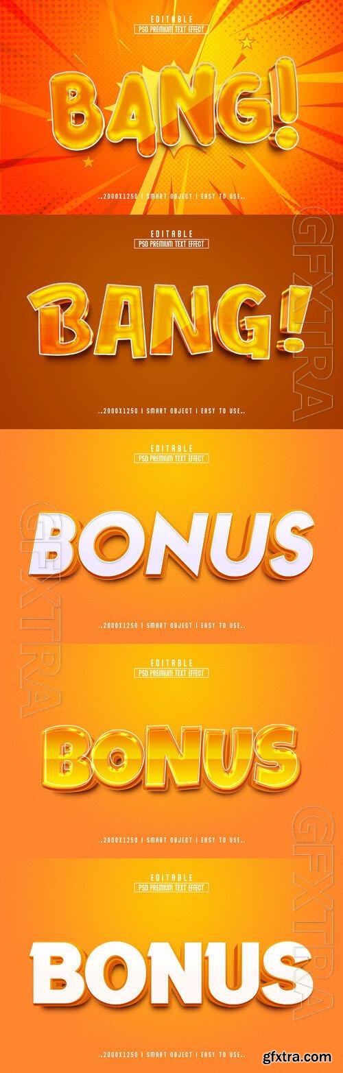 Psd style text effect editable set vol 308 