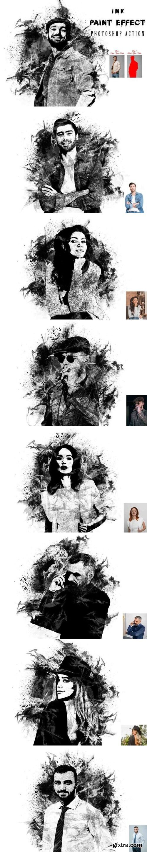 Creativemarket - Ink Paint Effect Photoshop Action 13423281