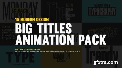Videohive Big Titles Animation Pack 44138670