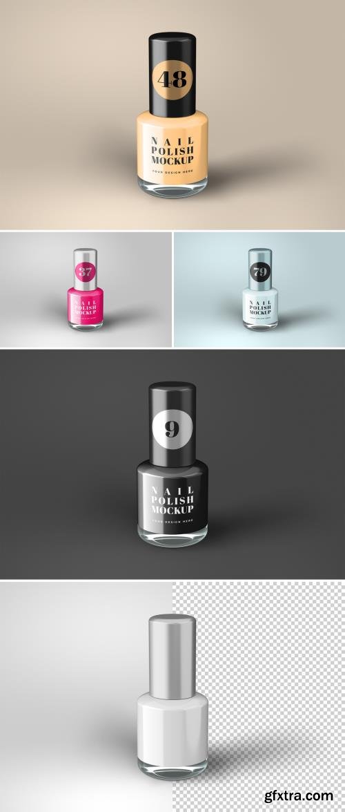 Nail Polish Bottle Mockup 368310214