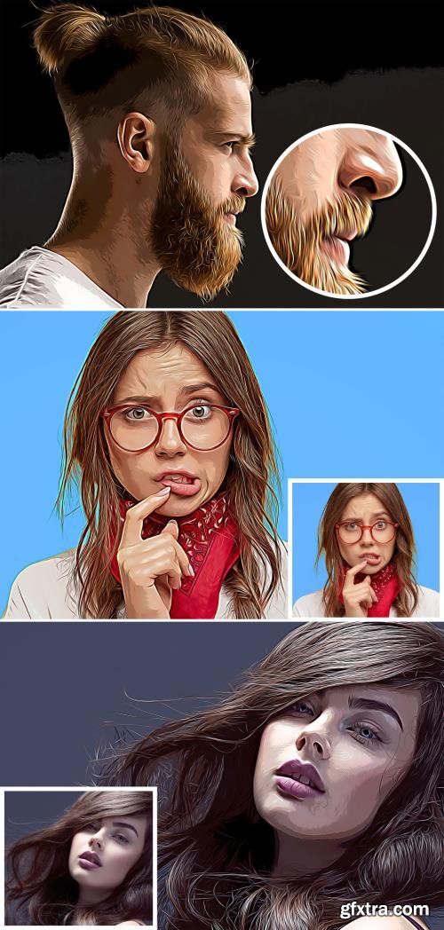 Oil Paint Photo Effect Mockup 366798930