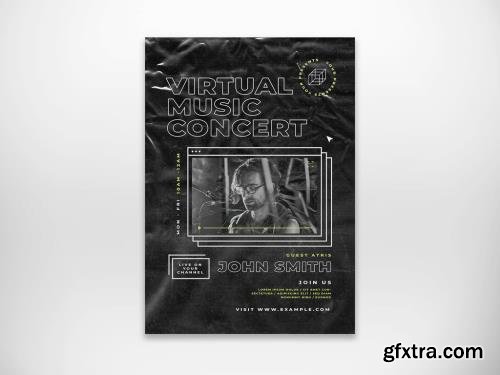 Virtual Music Concert Flyer Layout 366313823