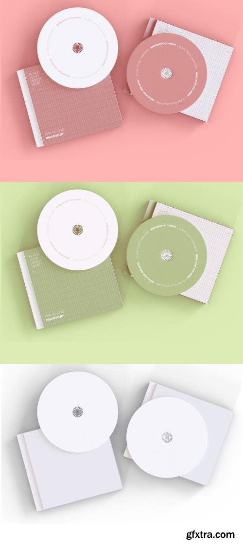 Set of Two Cd Discs Mockup 366130517