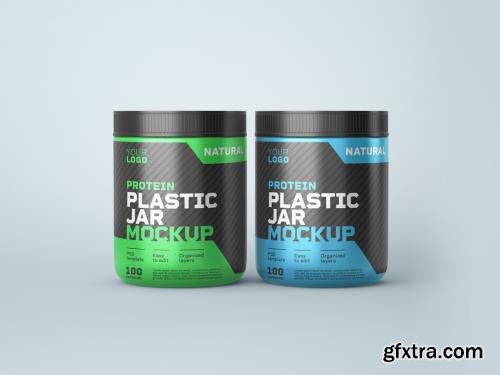 Food Supplement Plastic Jar Mockup 380392493