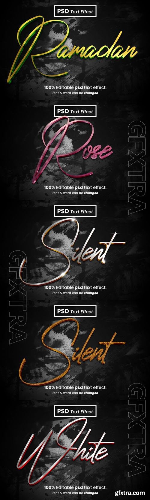 Psd style text effect editable set vol 323 