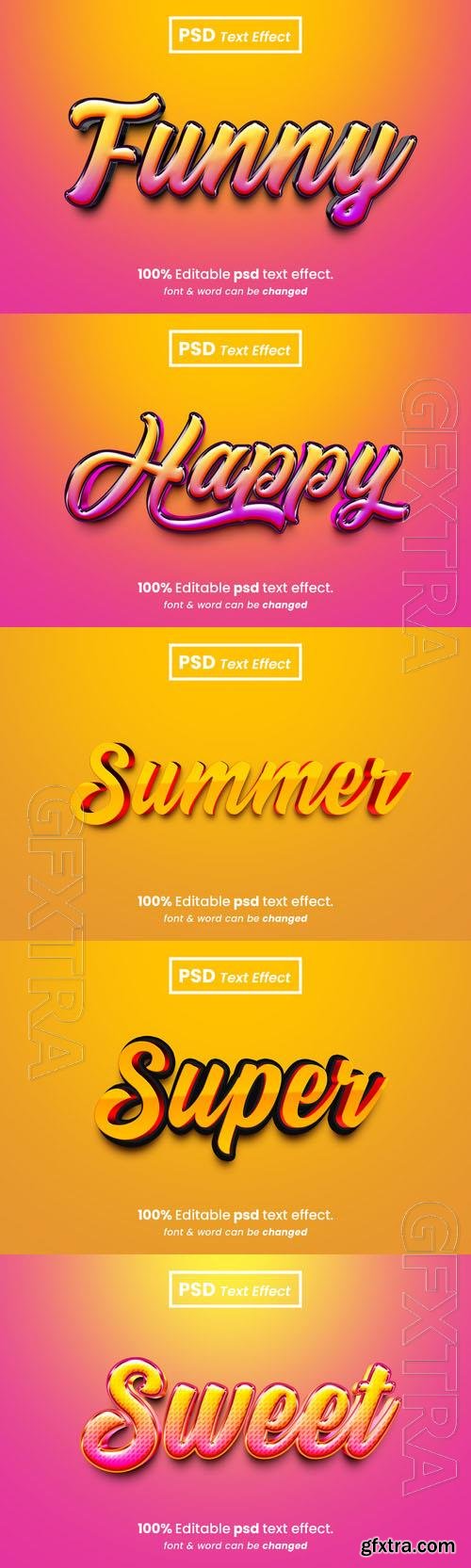 Psd style text effect editable set vol 325 