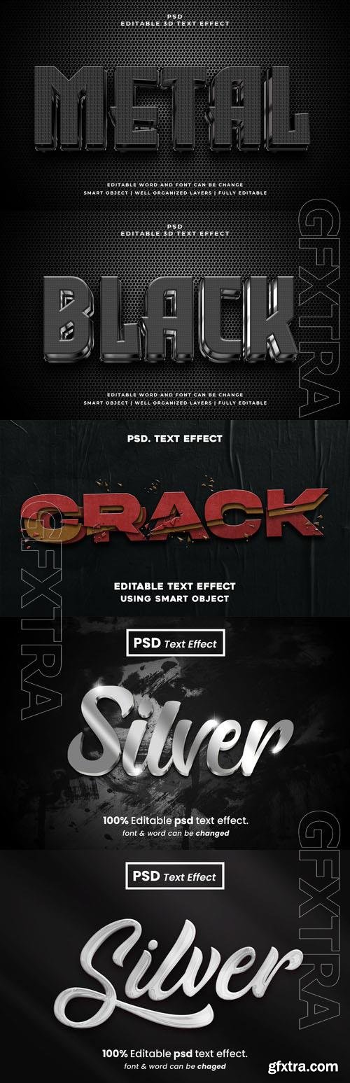 Psd style text effect editable set vol 319 