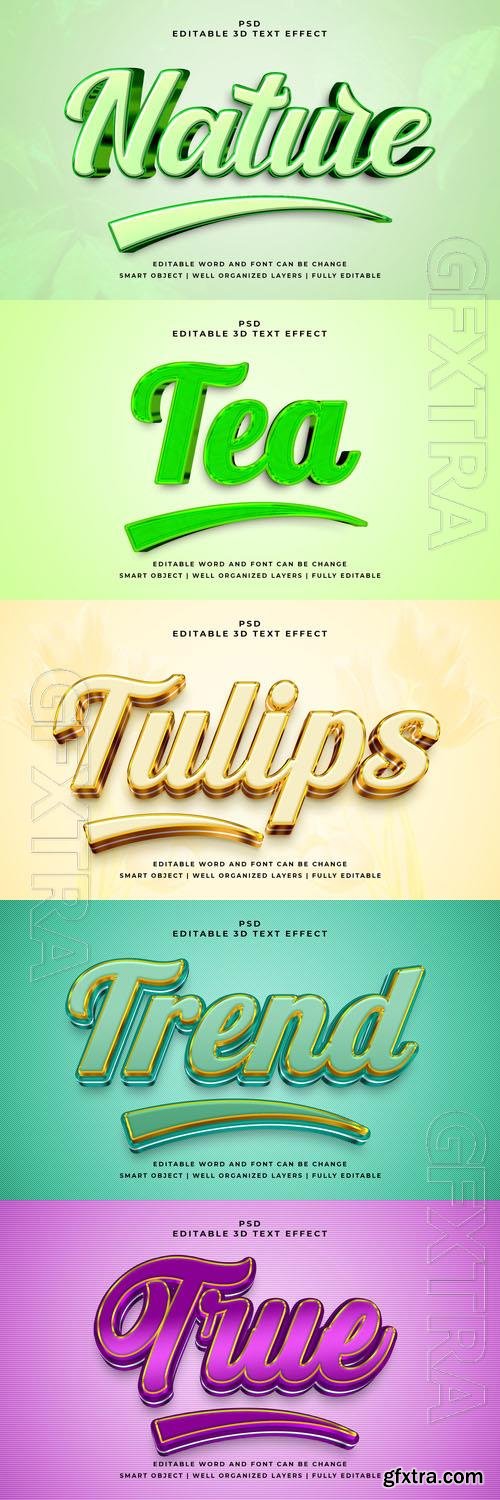 Psd style text effect editable set vol 318 