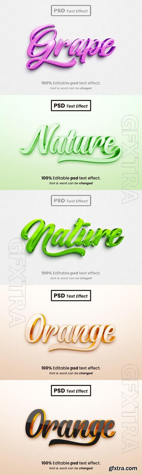 Psd style text effect editable set vol 326 