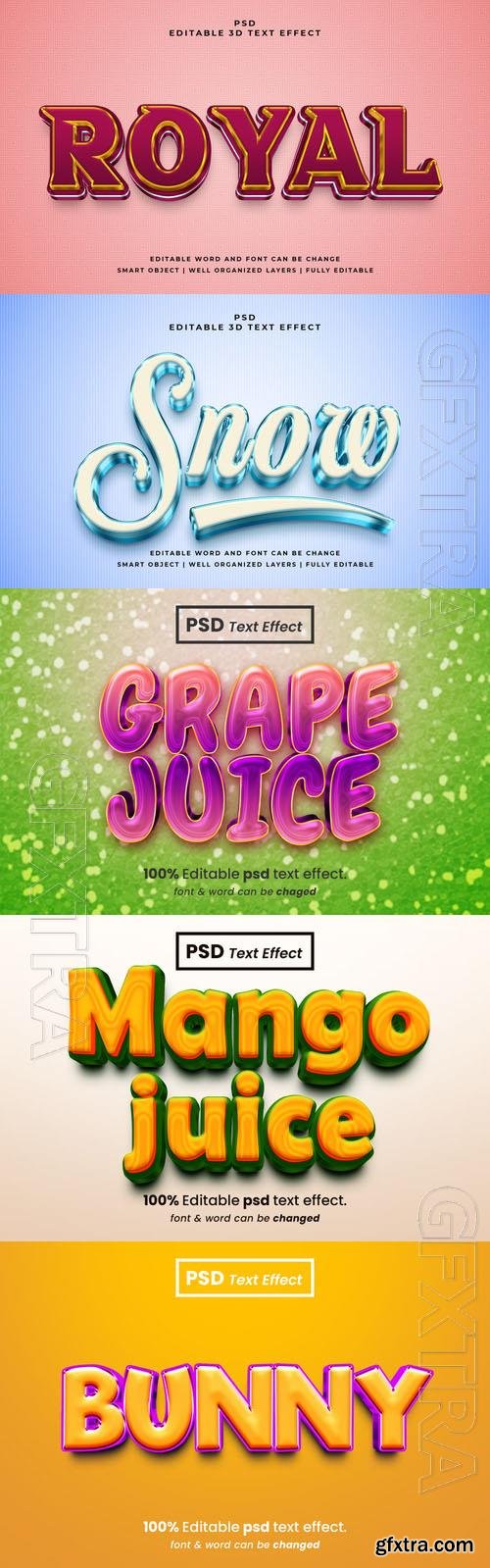 Psd style text effect editable set vol 327 