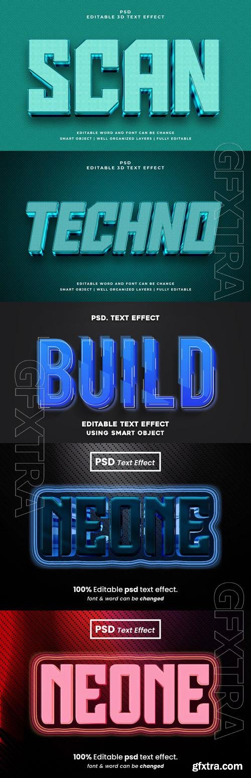 Psd style text effect editable set vol 332 