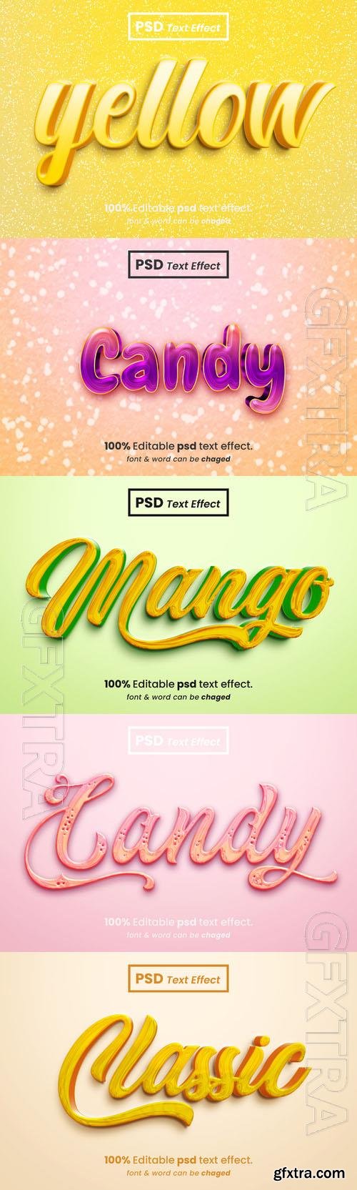 Psd style text effect editable set vol 322 