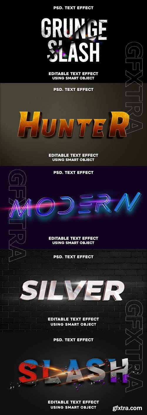 Psd style text effect editable set vol 329 