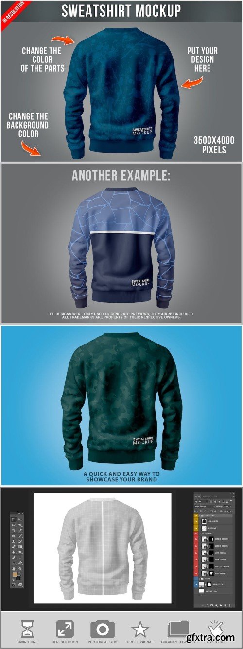 Sweatshirt Mockup - Back View