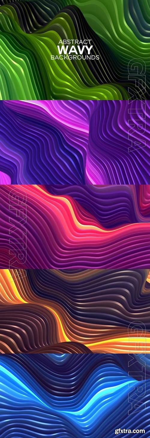 Abstract Wavy Backgrounds 