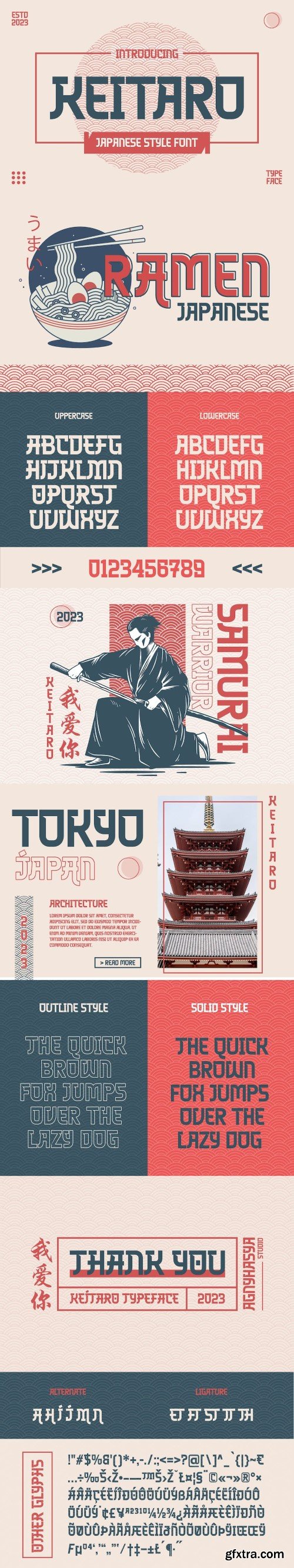 Keitaro - Japanese Font Style