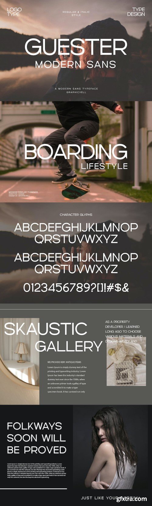 Guester Sans Font Typeface