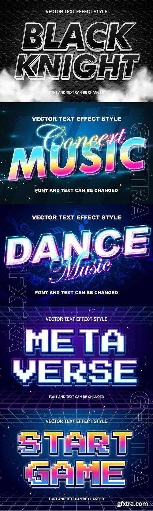 Vector 3d text editable, text effect font design
 set vol 68 