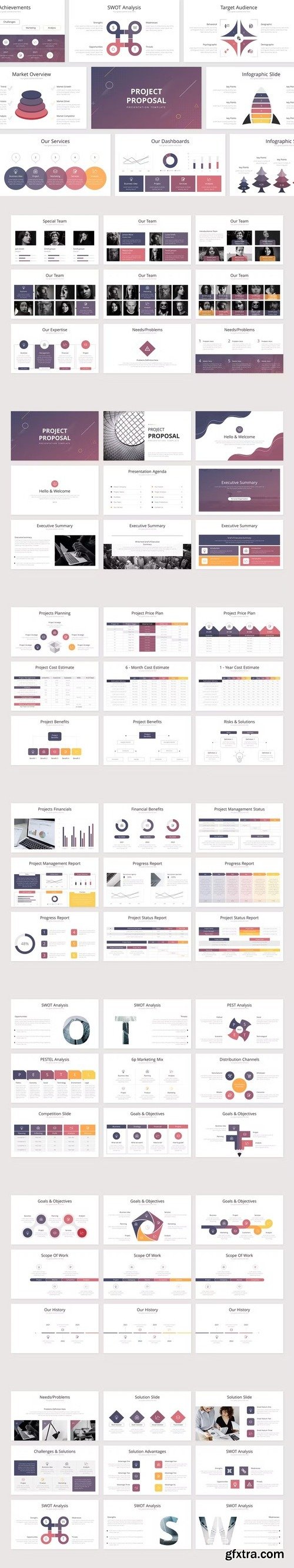 Project Proposal PowerPoint Presentation Template QG5C9XC