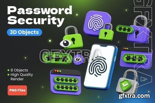 Password Security 3D Objects HWHB2DS
