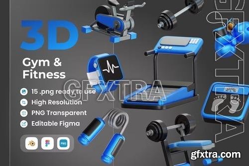 Gym and Fitness 3D Illustration KPK8D95