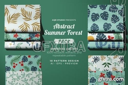 Abstract Summer Forest - Seamless Pattern 4LX4DEZ