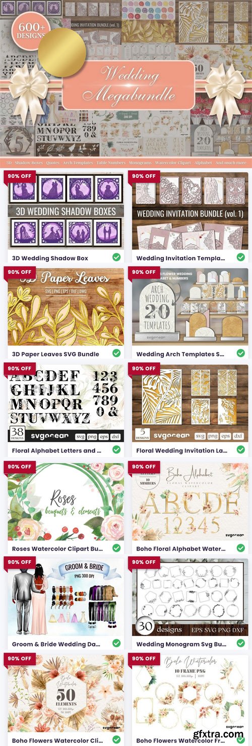 Wedding SVG Mega Bundle - 29 Premium Graphics