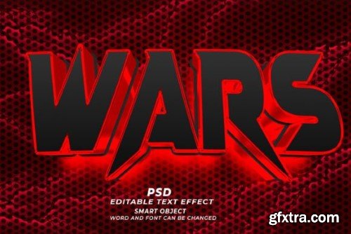 PSD Wars 3d Editable Text Effect