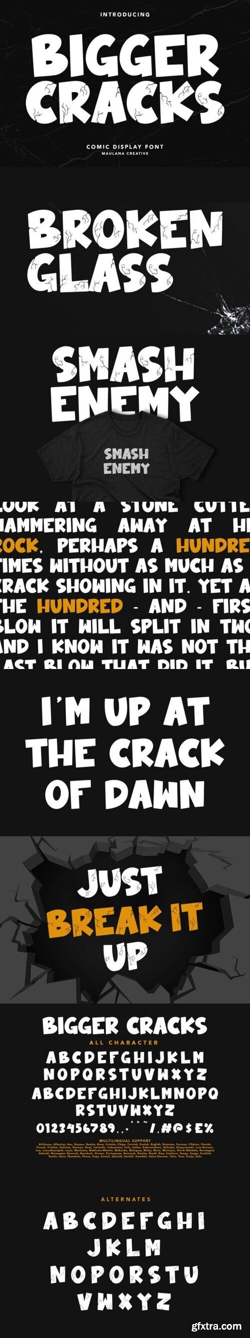 Bigger Cracks Font