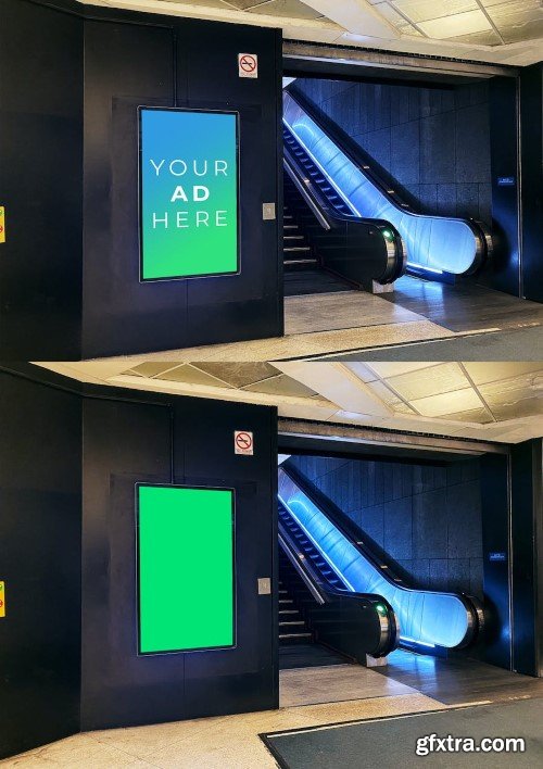 Subway Station Screen Mockup