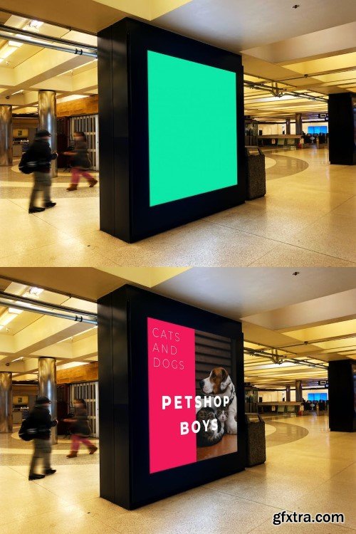 Subway Station Sign Mockup