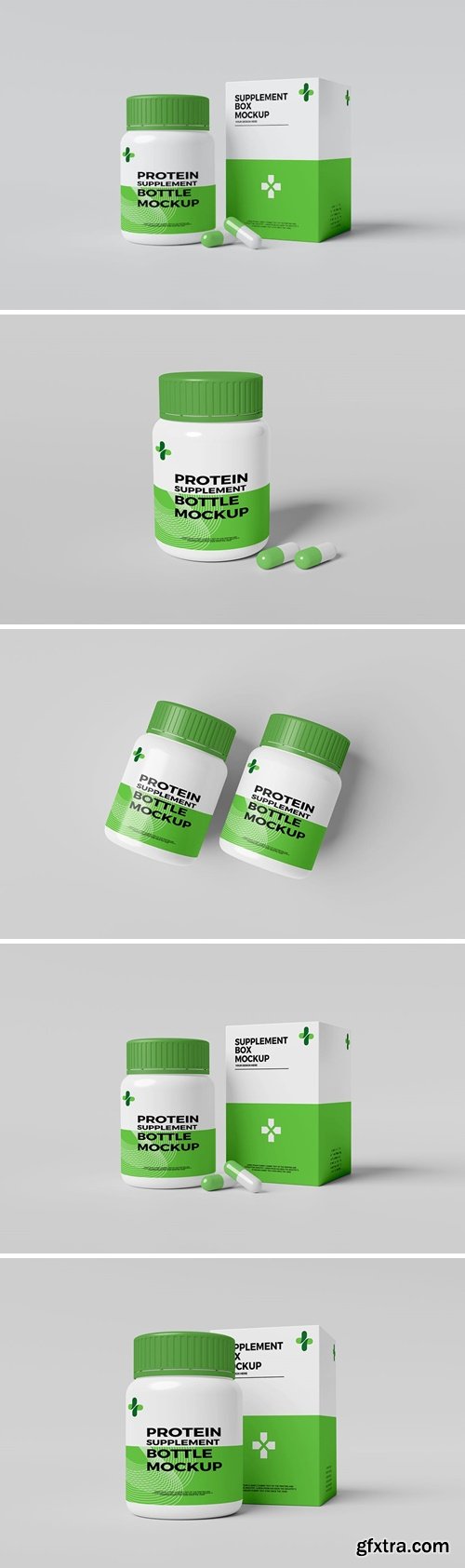 Supplement Bottle And Box Mockup 3Z2XB7X