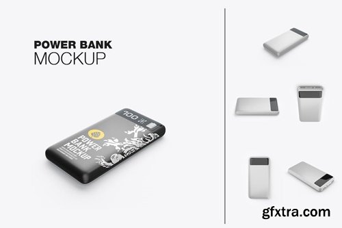 Set Power Bank Mockup SVBUELN