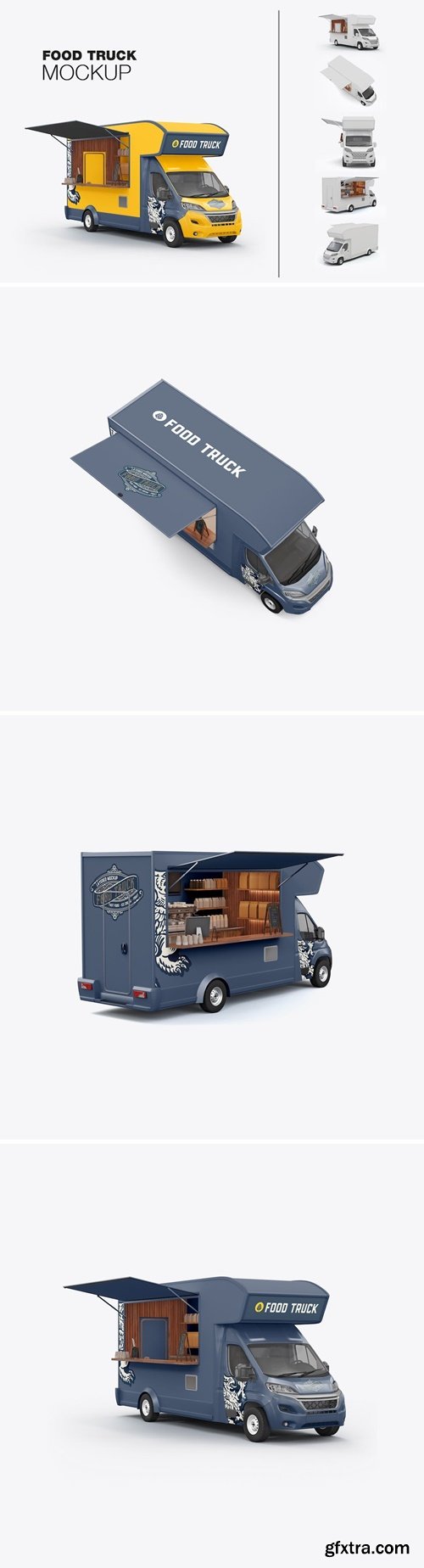 Set Food Trailer Mockup SRDU9RZ