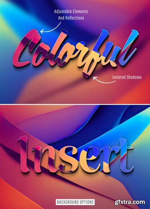 Colorful 3D Glossy Text Effect Mockup 562674458