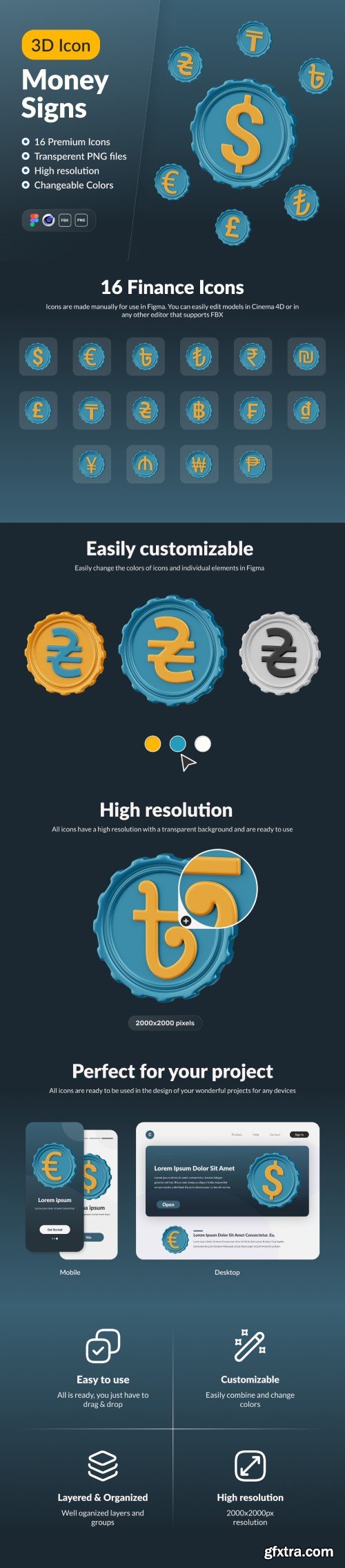 UI8 - Money Signs 3D Icon Set