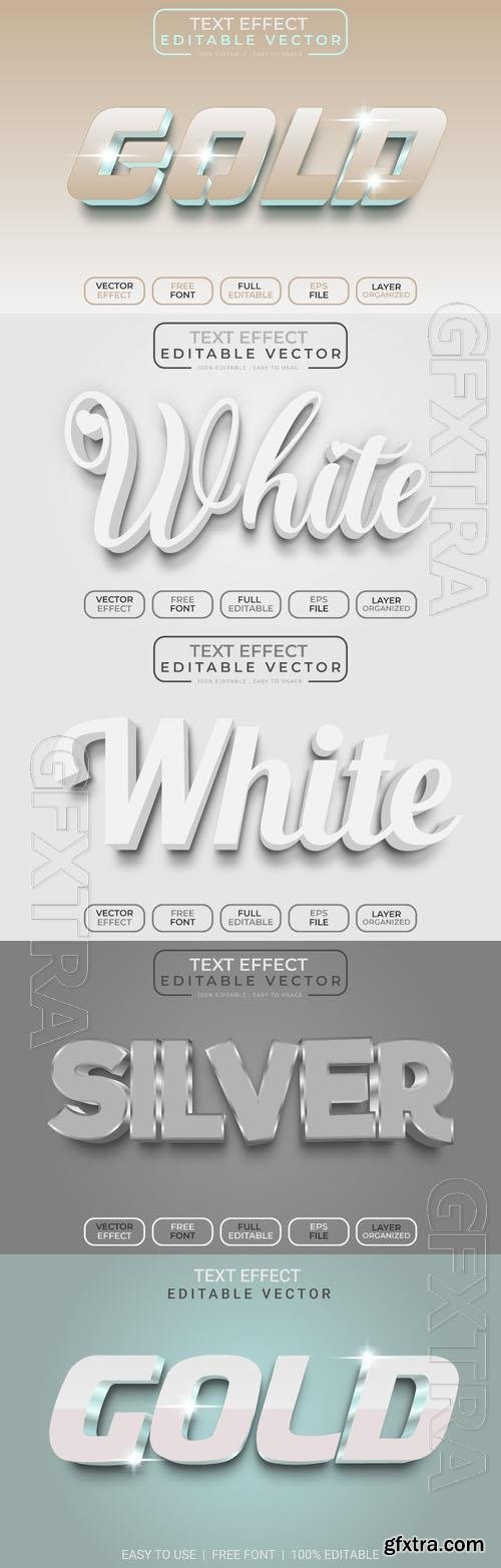 Vector 3d text editable, text effect font vol 88