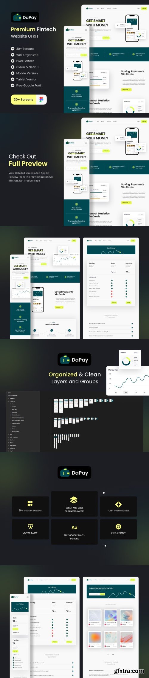 DaPay - Fintech Landing Page UI KIT