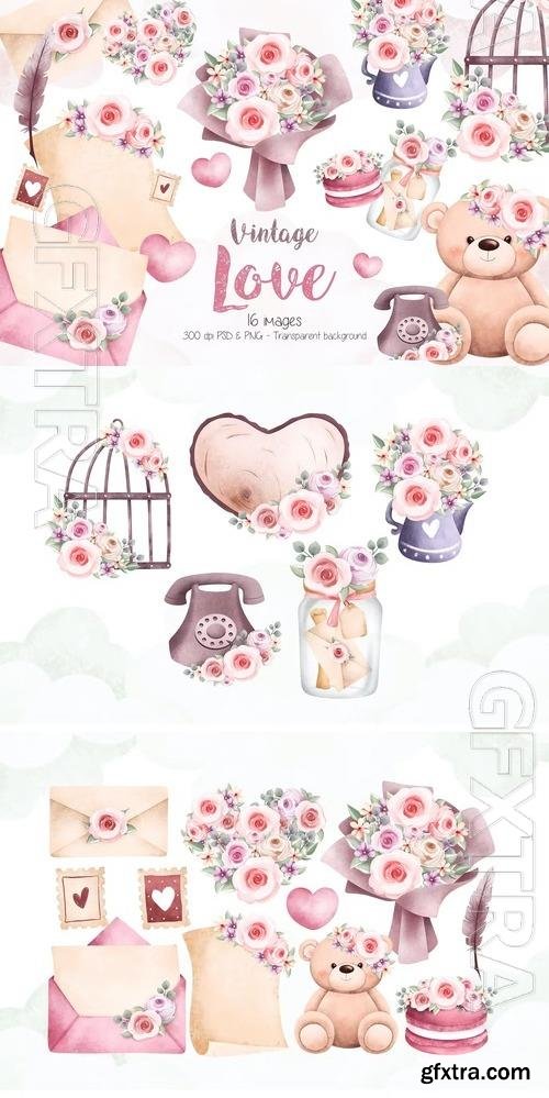 Vintage Love Clipart