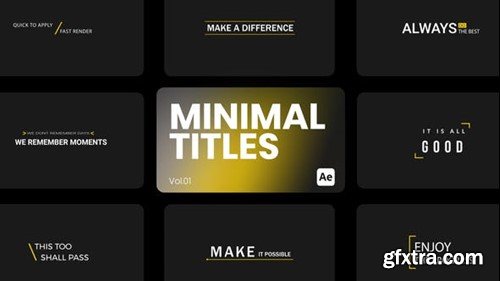 Videohive Minimal Titles 01 for After Effects 44259463